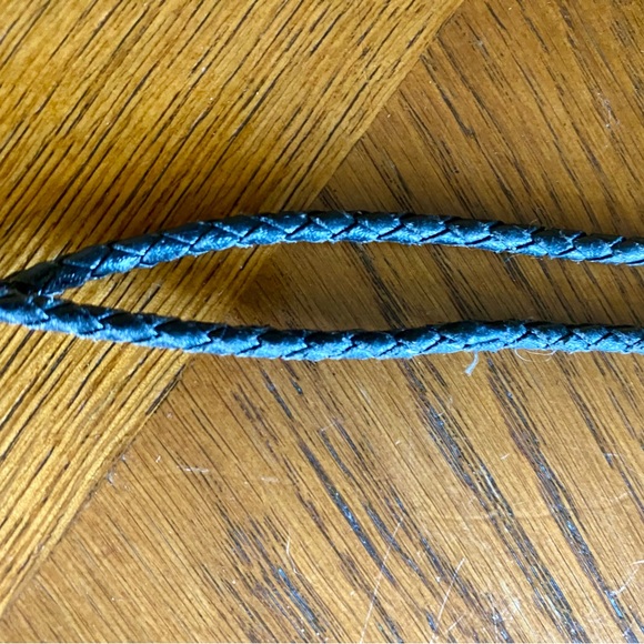 Bolo Tie Buffalo Pewter EGE 1989 Stamped Slide Black Leather Silver Tone Pewter - Picture 11 of 14